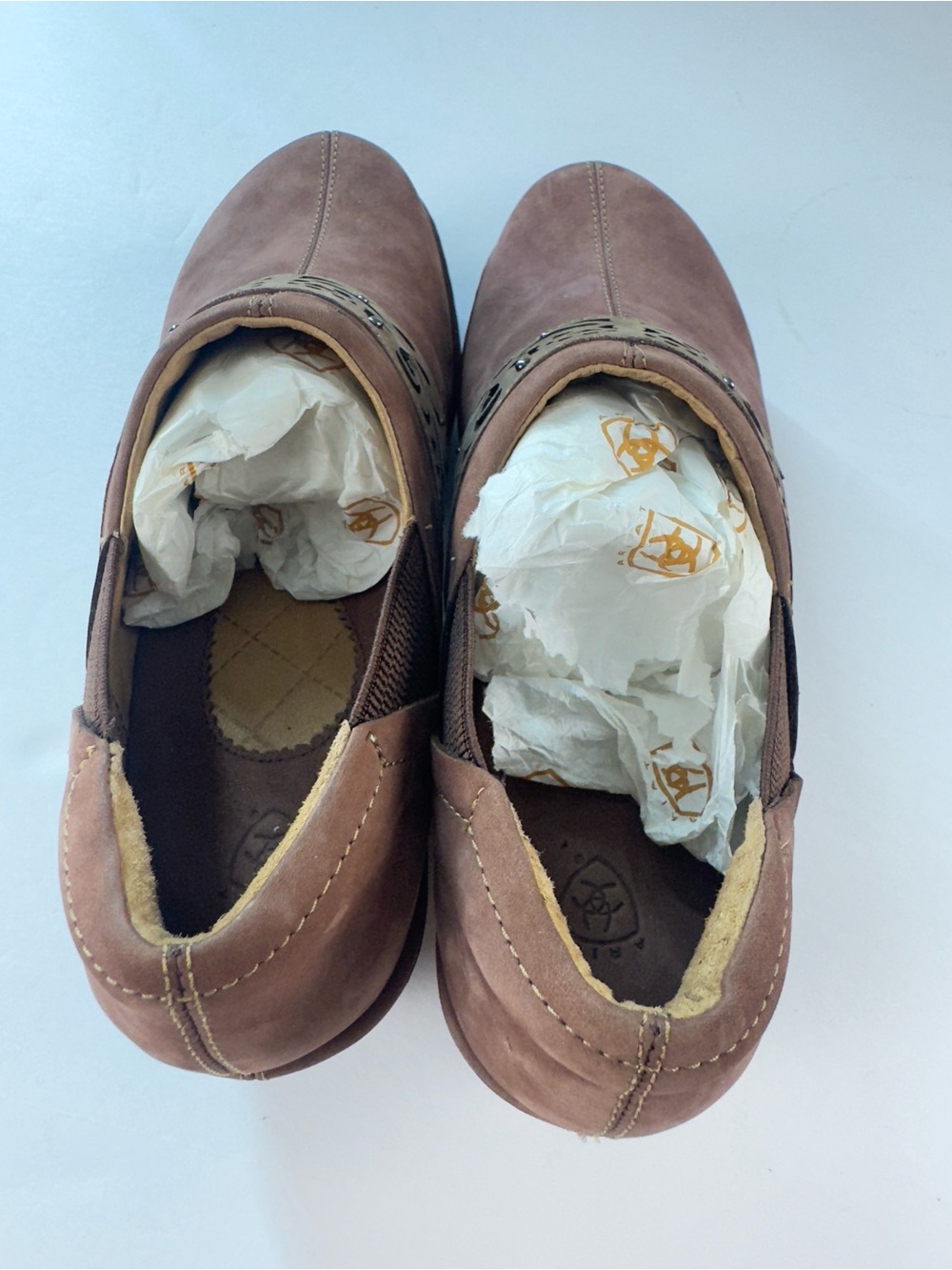 Ariat Women's Brown Suede Slip-On Clog with Laser-Cut Accent - Picture 5 of 9